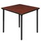 Regency Kee Folding Tables, 30 W, 30 L, 29 H, Wood, Metal Top, Cherry TBF3030CHBK - alternate 1